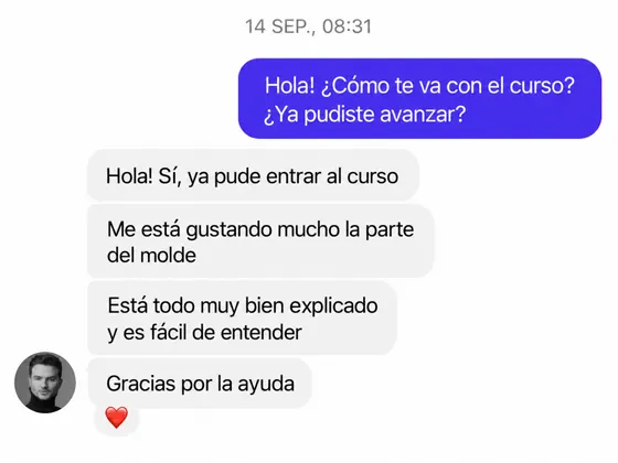 Testimonio sobre el curso de prótesis capilares 1